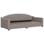 vidaXL Pat de zi cu extensie, gri taupe, 90x200 cm, textil
