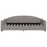 vidaXL Pat de zi cu extensie, gri taupe, 90x200 cm, textil