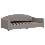 vidaXL Pat de zi cu extensie, gri taupe, 100x200 cm, textil vidaXL Pat de zi cu extensie, gri taupe, 100x200 cm, textil