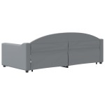 vidaXL Pat de zi cu extensie, gri deschis, 90x190 cm, textil vidaXL Pat de zi cu extensie, gri deschis, 90x190 cm, textil