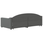 vidaXL Pat de zi cu extensie, gri închis, 90x190 cm, textil vidaXL Pat de zi cu extensie, gri închis, 90x190 cm, textil