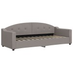 vidaXL Pat de zi cu extensie și saltele, gri taupe, 80x200 cm, textil vidaXL Pat de zi cu extensie și saltele, gri taupe, 80x200 cm, textil