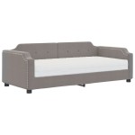 vidaXL Pat de zi cu saltea, gri taupe, 80x200 cm, textil