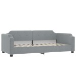 vidaXL Pat de zi cu extensie, gri deschis, 80x200 cm, textil vidaXL Pat de zi cu extensie, gri deschis, 80x200 cm, textil