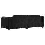 vidaXL Pat de zi cu extensie, negru, 80x200 cm, textil vidaXL Pat de zi cu extensie, negru, 80x200 cm, textil