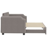 vidaXL Pat de zi cu extensie, gri taupe, 80x200 cm, textil vidaXL Pat de zi cu extensie, gri taupe, 80x200 cm, textil