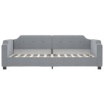 vidaXL Pat de zi cu extensie, gri deschis, 90x200 cm, textil