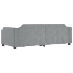 vidaXL Pat de zi cu extensie, gri deschis, 90x200 cm, textil