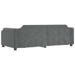 vidaXL Pat de zi cu extensie, gri închis, 100x200 cm, textil