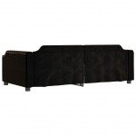 vidaXL Pat de zi cu extensie, negru, 90x190 cm, textil vidaXL Pat de zi cu extensie, negru, 90x190 cm, textil