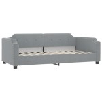 vidaXL Pat de zi cu extensie și saltele, gri deschis, 80x200 cm textil vidaXL Pat de zi cu extensie și saltele, gri deschis, 80x200 cm textil