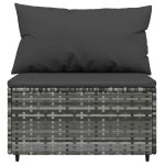 vidaXL Set mobilier de grădină cu perne, 4 piese, gri, poliratan vidaXL Set mobilier de grădină cu perne, 4 piese, gri, poliratan
