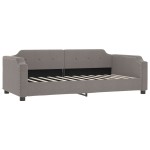 vidaXL Pat de zi cu extensie și saltele, gri taupe, 80x200 cm, textil