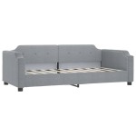 vidaXL Pat de zi cu extensie și sertare, gri deschis, 80x200 cm textil