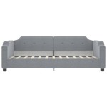 vidaXL Pat de zi cu extensie și sertare, gri deschis 100x200 cm textil vidaXL Pat de zi cu extensie și sertare, gri deschis 100x200 cm textil
