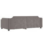 vidaXL Pat de zi cu extensie și sertare, gri taupe, 100x200 cm, textil vidaXL Pat de zi cu extensie și sertare, gri taupe, 100x200 cm, textil