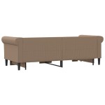 vidaXL Pat de zi cu extensie, cappuccino, 90x200 cm, piele ecologică