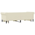 vidaXL Pat de zi cu extensie și sertare crem 90x200 cm piele ecologică vidaXL Pat de zi cu extensie și sertare crem 90x200 cm piele ecologică