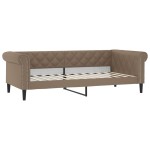 vidaXL Pat de zi cu extensie și sertare cappuccino 90x200 cm piele eco
