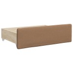 vidaXL Pat de zi cu extensie și sertare cappuccino 90x200 cm piele eco