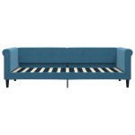 vidaXL Pat de zi cu saltea, albastru, 80x200 cm, catifea vidaXL Pat de zi cu saltea, albastru, 80x200 cm, catifea