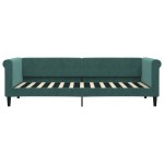 vidaXL Pat de zi cu saltea, verde închis, 80x200 cm, catifea