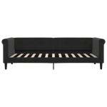 vidaXL Pat de zi cu saltea, negru, 80x200 cm, catifea