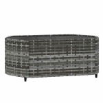 vidaXL Set mobilier de grădină cu perne, 3 piese, gri, poliratan vidaXL Set mobilier de grădină cu perne, 3 piese, gri, poliratan