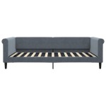 vidaXL Pat de zi cu saltea, gri închis, 100x200 cm, catifea