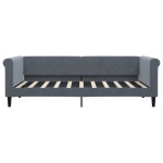 vidaXL Pat de zi cu saltea, gri închis, 90x190 cm, catifea vidaXL Pat de zi cu saltea, gri închis, 90x190 cm, catifea