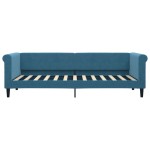 vidaXL Pat de zi cu extensie, albastru, 80x200 cm, catifea