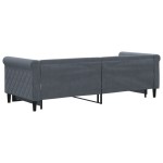 vidaXL Pat de zi cu extensie, gri închis, 80x200 cm, catifea vidaXL Pat de zi cu extensie, gri închis, 80x200 cm, catifea