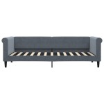 vidaXL Pat de zi cu extensie, gri închis, 80x200 cm, catifea vidaXL Pat de zi cu extensie, gri închis, 80x200 cm, catifea