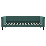 vidaXL Pat de zi cu extensie, verde închis, 80x200 cm, catifea