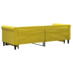 vidaXL Pat de zi cu extensie, galben, 80x200 cm, catifea