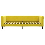 vidaXL Pat de zi cu extensie, galben, 80x200 cm, catifea