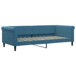 vidaXL Pat de zi cu extensie, albastru, 90x200 cm, catifea vidaXL Pat de zi cu extensie, albastru, 90x200 cm, catifea