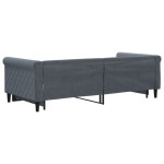 vidaXL Pat de zi cu extensie, gri închis, 90x200 cm, catifea vidaXL Pat de zi cu extensie, gri închis, 90x200 cm, catifea