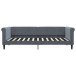 vidaXL Pat de zi cu extensie, gri închis, 90x200 cm, catifea vidaXL Pat de zi cu extensie, gri închis, 90x200 cm, catifea