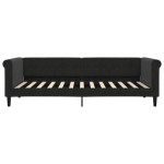 vidaXL Pat de zi cu extensie, negru, 90x200 cm, catifea vidaXL Pat de zi cu extensie, negru, 90x200 cm, catifea