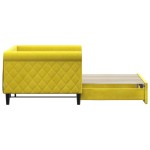 vidaXL Pat de zi cu extensie, galben, 90x200 cm, catifea vidaXL Pat de zi cu extensie, galben, 90x200 cm, catifea