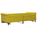 vidaXL Pat de zi cu extensie, galben, 90x200 cm, catifea vidaXL Pat de zi cu extensie, galben, 90x200 cm, catifea