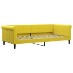 vidaXL Pat de zi cu extensie, galben, 90x200 cm, catifea vidaXL Pat de zi cu extensie, galben, 90x200 cm, catifea