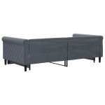vidaXL Pat de zi cu extensie, gri închis, 100x200 cm, catifea vidaXL Pat de zi cu extensie, gri închis, 100x200 cm, catifea