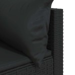 vidaXL Canapele de colț de grădină cu perne 2 buc. negru poliratan vidaXL Canapele de colț de grădină cu perne 2 buc. negru poliratan