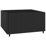 vidaXL Set mobilier relaxare grădină 4 piese cu perne poliratan negru