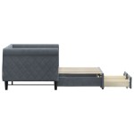 vidaXL Pat de zi cu extensie și sertare gri închis 80x200 cm catifea vidaXL Pat de zi cu extensie și sertare gri închis 80x200 cm catifea