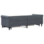 vidaXL Pat de zi cu extensie și sertare gri închis 80x200 cm catifea vidaXL Pat de zi cu extensie și sertare gri închis 80x200 cm catifea