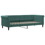 vidaXL Pat de zi cu extensie și sertare verde închis 80x200 cm catifea