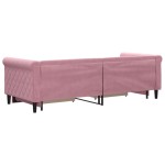 vidaXL Pat de zi cu extensie și sertare, roz, 80x200 cm, catifea vidaXL Pat de zi cu extensie și sertare, roz, 80x200 cm, catifea